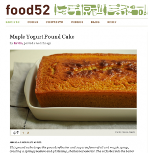 food52 maple cake screenshot