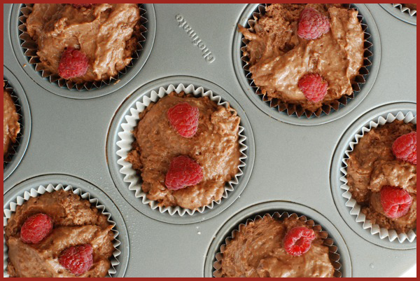chocolate raspberry muffins 3