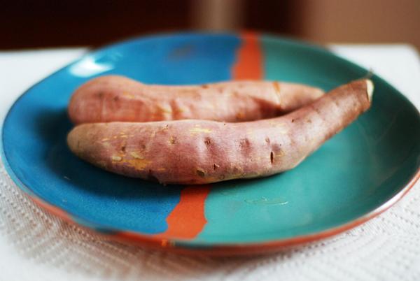 raw sweet potatoes