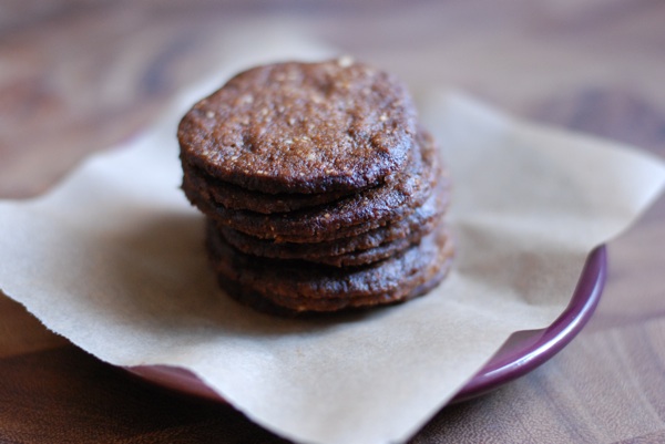 hazelnut molasses crisps