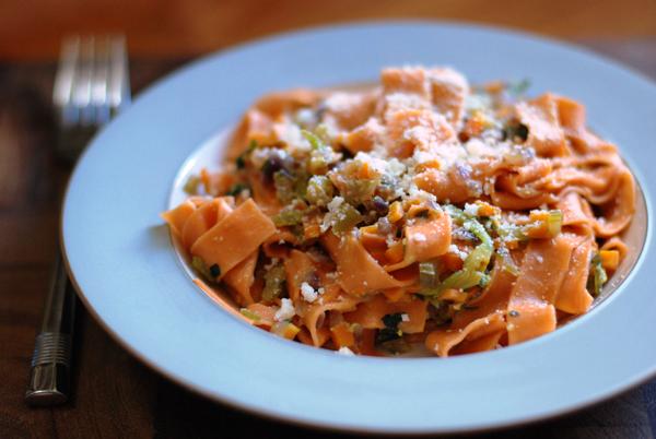 pappardelle with squash blossoms 2