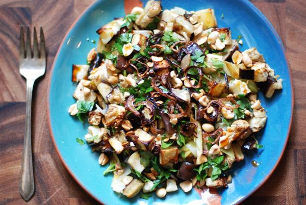 vietnamese leek and eggplant salad 2
