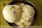 Cherry Pit Ice Cream w/Caramelized White Chocolate Ribbon